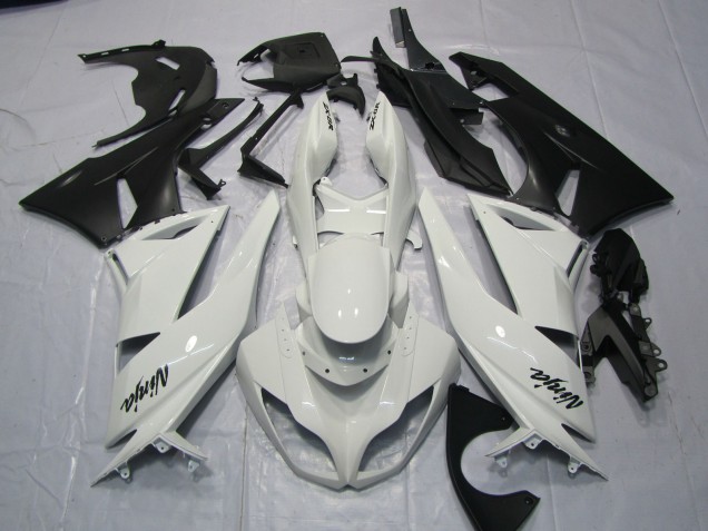 Gloss White Kawasaki ZX6R Fairings 2009-2012 Gloss White Kawasaki ZX6R Fairings 2009-2012