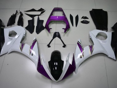 Gloss White & Purple Accents Yamaha R6 Fairings 2003-2005