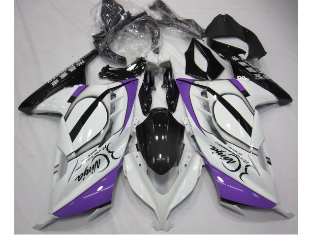 Gloss White & Purple Kawasaki Ninja 300 Fairings 2013-2018 Gloss White & Purple Kawasaki Ninja 300 Fairings 2013-2018