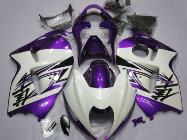Gloss White & Purple Suzuki GSXR 1300 Fairings 1997-2007