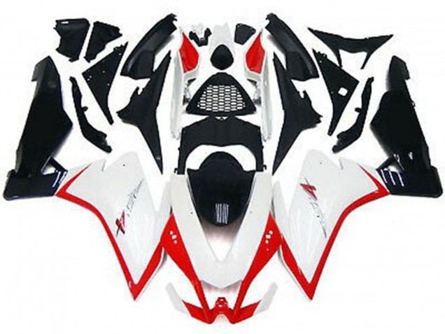 Gloss White & Red Aprilia RSV4 1000 Fairings 2010-2015 Gloss White & Red Aprilia RSV4 1000 Fairings 2010-2015