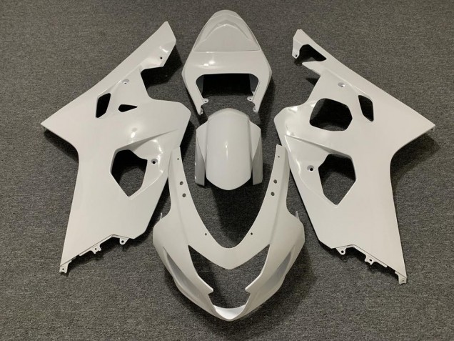 Gloss White Suzuki GSXR 600-750 Fairings 2004-2005 Gloss White Suzuki GSXR 600-750 Fairings 2004-2005
