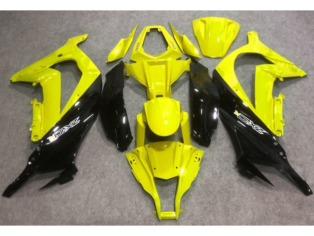 Gloss Yellow and Black Kawasaki ZX10R Fairings 2016-2019 Gloss Yellow and Black Kawasaki ZX10R Fairings 2016-2019