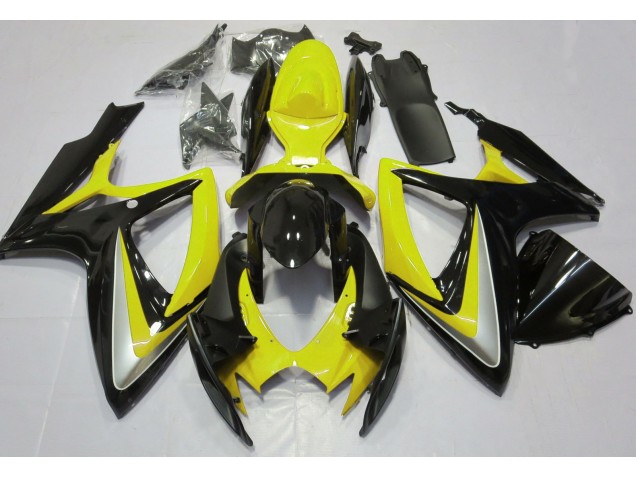 Gloss Yellow Debadged Suzuki GSXR 600-750 Fairings 2006-2007 Gloss Yellow Debadged Suzuki GSXR 600-750 Fairings 2006-2007