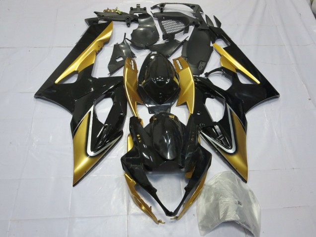 Gold and Black Suzuki GSXR 1000 Fairings 2005-2006 Gold and Black Suzuki GSXR 1000 Fairings 2005-2006
