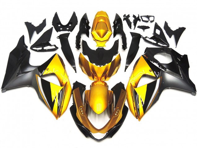 Gold and Grey OEM Style Custom Suzuki GSXR 1000 Fairings 2009-2016 Gold and Grey OEM Style Custom Suzuki GSXR 1000 Fairings 2009-2016