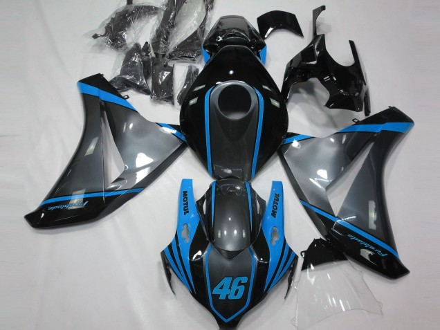 Gray Motul & Light Blue Honda CBR1000RR Fairings 2008-2011 Gray Motul & Light Blue Honda CBR1000RR Fairings 2008-2011