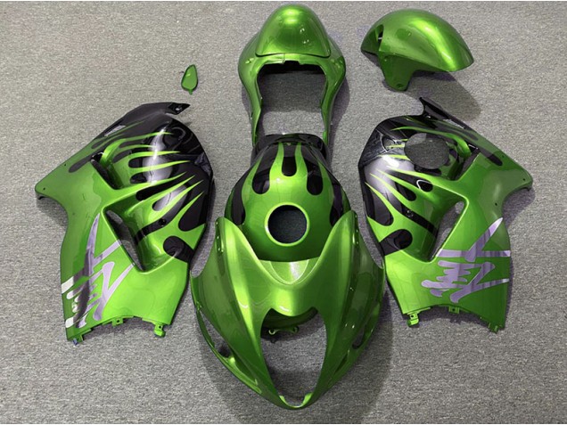 Green and Black Suzuki GSXR 1300 Fairings 1997-2007 Green and Black Suzuki GSXR 1300 Fairings 1997-2007