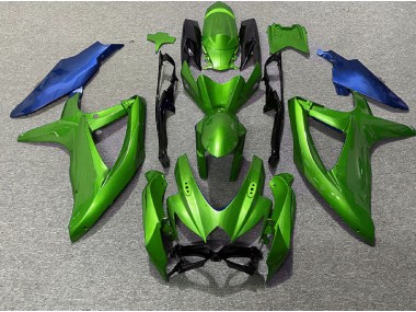 Green and Blue Suzuki GSXR 600-750 Fairings 2008-2010