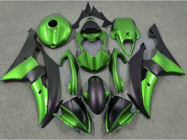 Green and Matte Black Yamaha R6 Fairings 2008-2016 Green and Matte Black Yamaha R6 Fairings 2008-2016