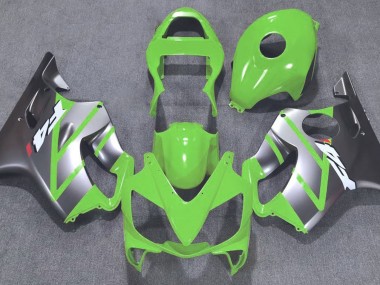 Green and Matte Silver Honda CBR600 F4i Fairings 2001-2003
