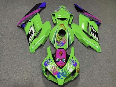 Green and Purple Shark Honda CBR1000RR Fairings 2004-2005