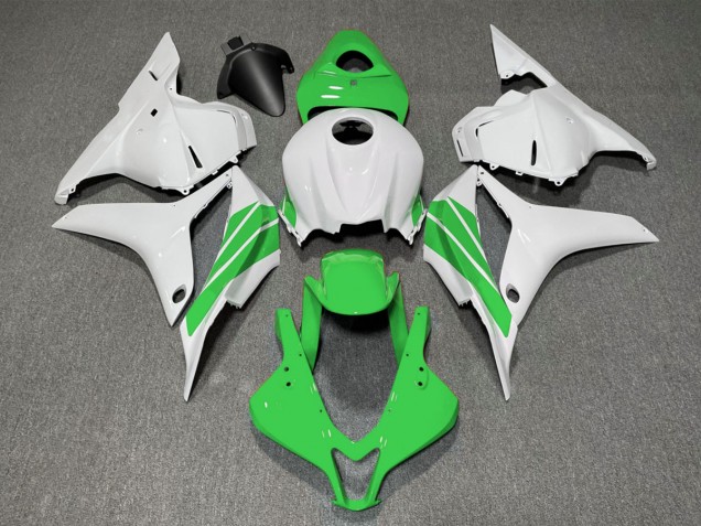 Green and White Side Stripe Honda CBR600RR Fairings 2009-2012 Green and White Side Stripe Honda CBR600RR Fairings 2009-2012