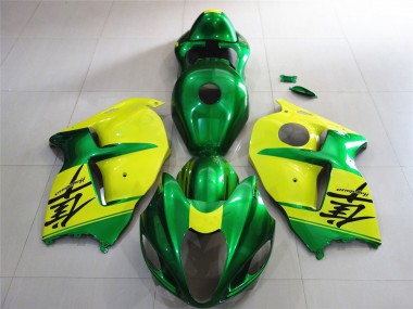 Green and Yellow Suzuki GSXR 1300 Fairings 1997-2007