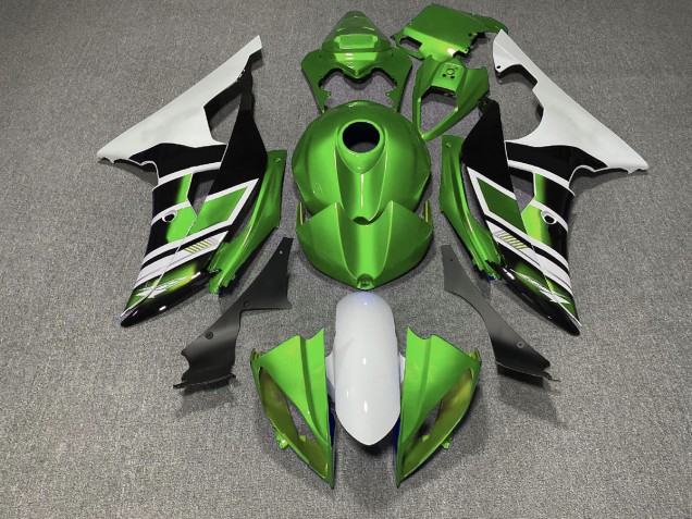 Green Black and White OEM Style Yamaha R6 Fairings 2008-2016 Green Black and White OEM Style Yamaha R6 Fairings 2008-2016