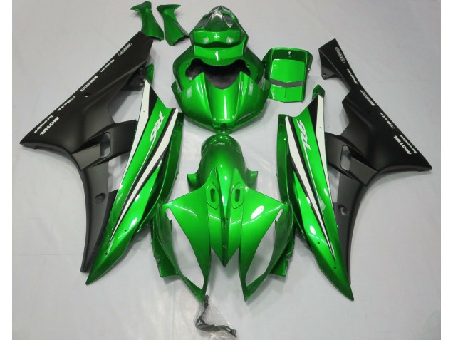 Green Black and White Yamaha R6 Fairings 2006-2007 Green Black and White Yamaha R6 Fairings 2006-2007