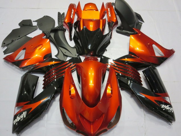 Green Black Kawasaki ZX14R Fairings 2006-2011 Green Black Kawasaki ZX14R Fairings 2006-2011