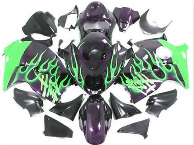Green Flame Suzuki GSXR 1300 Fairings 1997-2007 Green Flame Suzuki GSXR 1300 Fairings 1997-2007