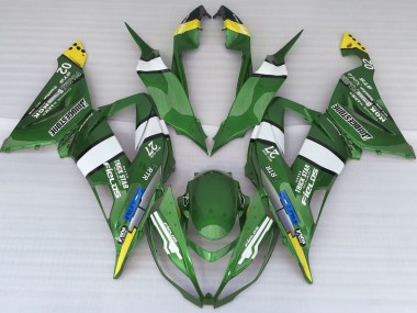 Green Logo Style Kawasaki ZX6R Fairings 2013-2018