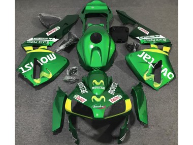 Green Movistar Honda CBR600RR Fairings 2003-2004
