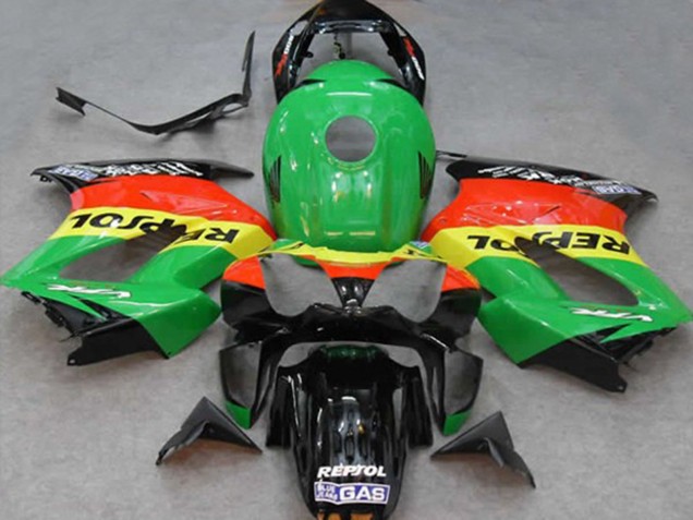 Green Repsol Honda VFR800 Fairings 2002-2012 Green Repsol Honda VFR800 Fairings 2002-2012
