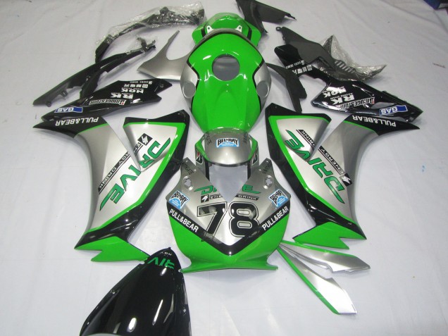 Green Silver Honda CBR1000RR Fairings 2012-2016