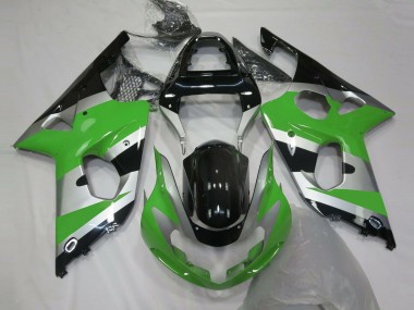 Green Silver OEM Style Suzuki GSXR 1000 Fairings 2000-2002