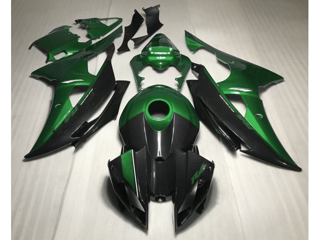 Green w Carbon Style Yamaha R6 Fairings 2008-2016 Green w Carbon Style Yamaha R6 Fairings 2008-2016