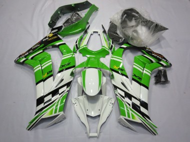 Green White Black Kawasaki ZX10R Fairings 2011-2015