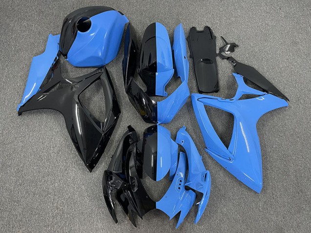 Half Blue and Black Suzuki GSXR 600-750 Fairings 2006-2007 Half Blue and Black Suzuki GSXR 600-750 Fairings 2006-2007
