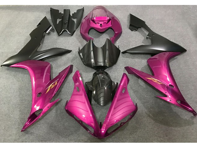 Hot Pink and Carbon Style Yamaha R1 Fairings 2004-2006 Hot Pink and Carbon Style Yamaha R1 Fairings 2004-2006