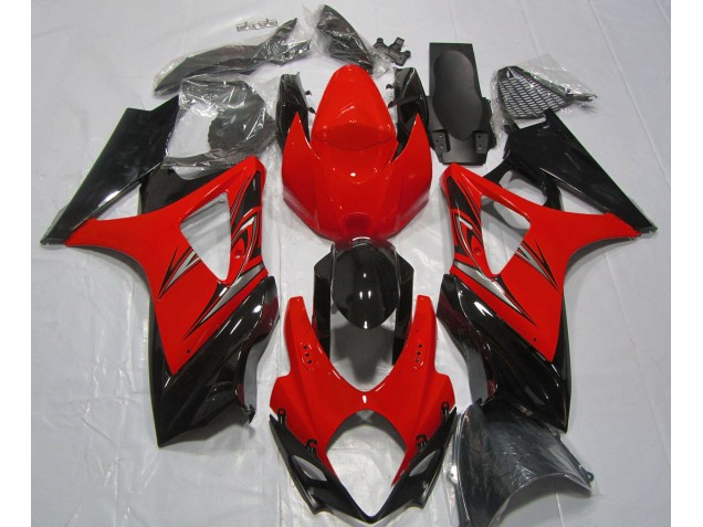Lava Red and Black Suzuki GSXR 1000 Fairings 2007-2008 Lava Red and Black Suzuki GSXR 1000 Fairings 2007-2008