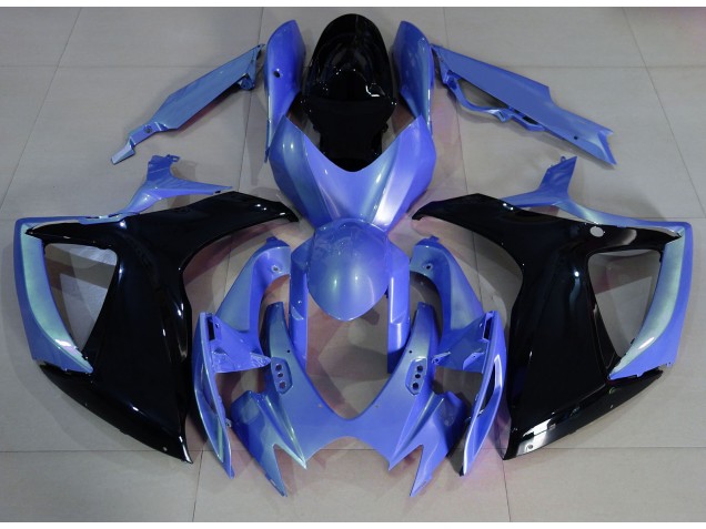 Light Blue and Black Suzuki GSXR 600-750 Fairings 2006-2007 Light Blue and Black Suzuki GSXR 600-750 Fairings 2006-2007