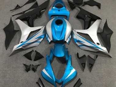 Light Blue and Silver OEM Style Honda CBR600RR Fairings 2007-2008