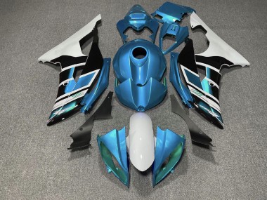 Light Blue Black and White OEM Style Yamaha R6 Fairings 2008-2016
