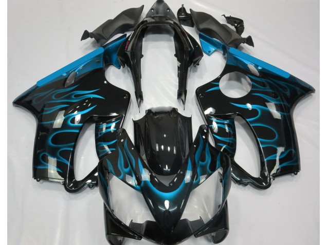 Light Blue Flame Honda CBR600 F4i Fairings 2004-2007 Light Blue Flame Honda CBR600 F4i Fairings 2004-2007