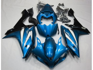 Light Blue White and Black Yamaha R1 Fairings 2007-2008