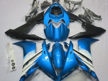Light Blue & White Yamaha R1 Fairings 2004-2006