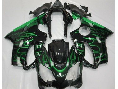 Light Green Flame Honda CBR600 F4i Fairings 2004-2007