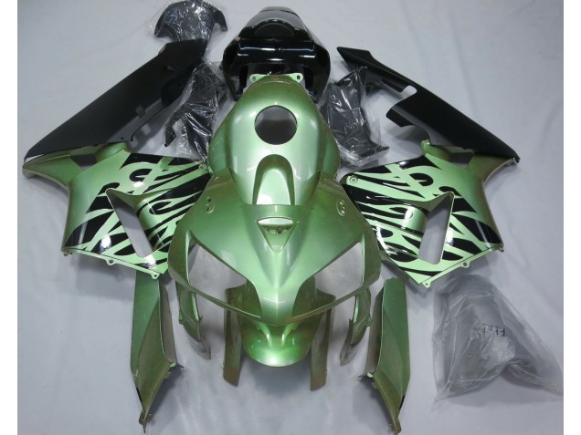 Light Green Flame Honda CBR600RR Fairings 2005-2006 Light Green Flame Honda CBR600RR Fairings 2005-2006