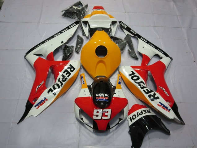 Light Orange White Repsol Honda CBR1000RR Fairings 2006-2007 Light Orange White Repsol Honda CBR1000RR Fairings 2006-2007