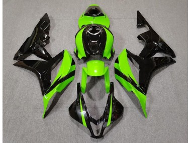 Lime Green and Black Honda CBR600RR Fairings 2007-2008