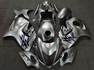 Liquid Silver & Blue Suzuki GSXR 1300 Fairings 2008-2019