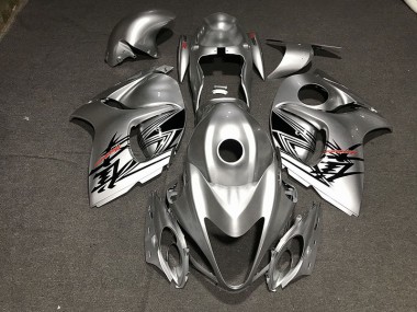 Liquid Silver & Red Suzuki GSXR 1300 Fairings 2008-2019