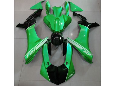 Lizard Green and Black Yamaha R1 Fairings 2015-2019