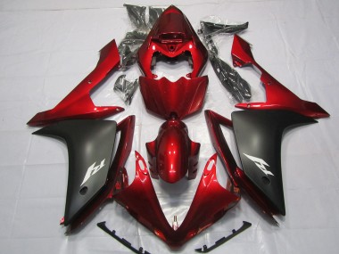 Maroon and Matte Yamaha R1 Fairings 2007-2008
