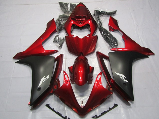 Maroon and Matte Yamaha R1 Fairings 2007-2008 Maroon and Matte Yamaha R1 Fairings 2007-2008