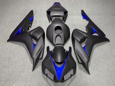 Matte Black and Blue Honda CBR1000RR Fairings 2006-2007