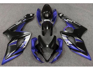 Matte Black and Blue Suzuki GSXR 1000 Fairings 2005-2006