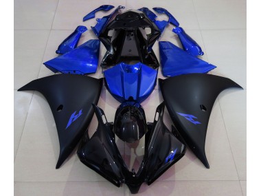 Matte Black and Blue Yamaha R1 Fairings 2013-2014